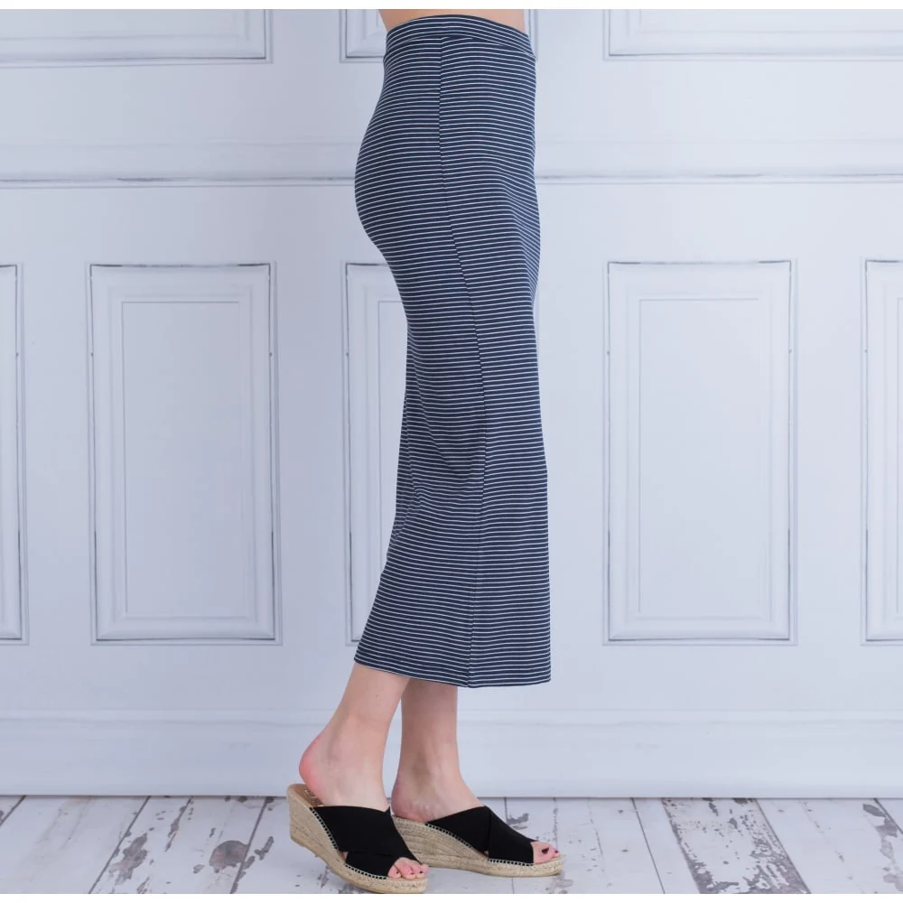 Alembika Long Stripe Tube Jersey Skirt Navy/White - Image 3