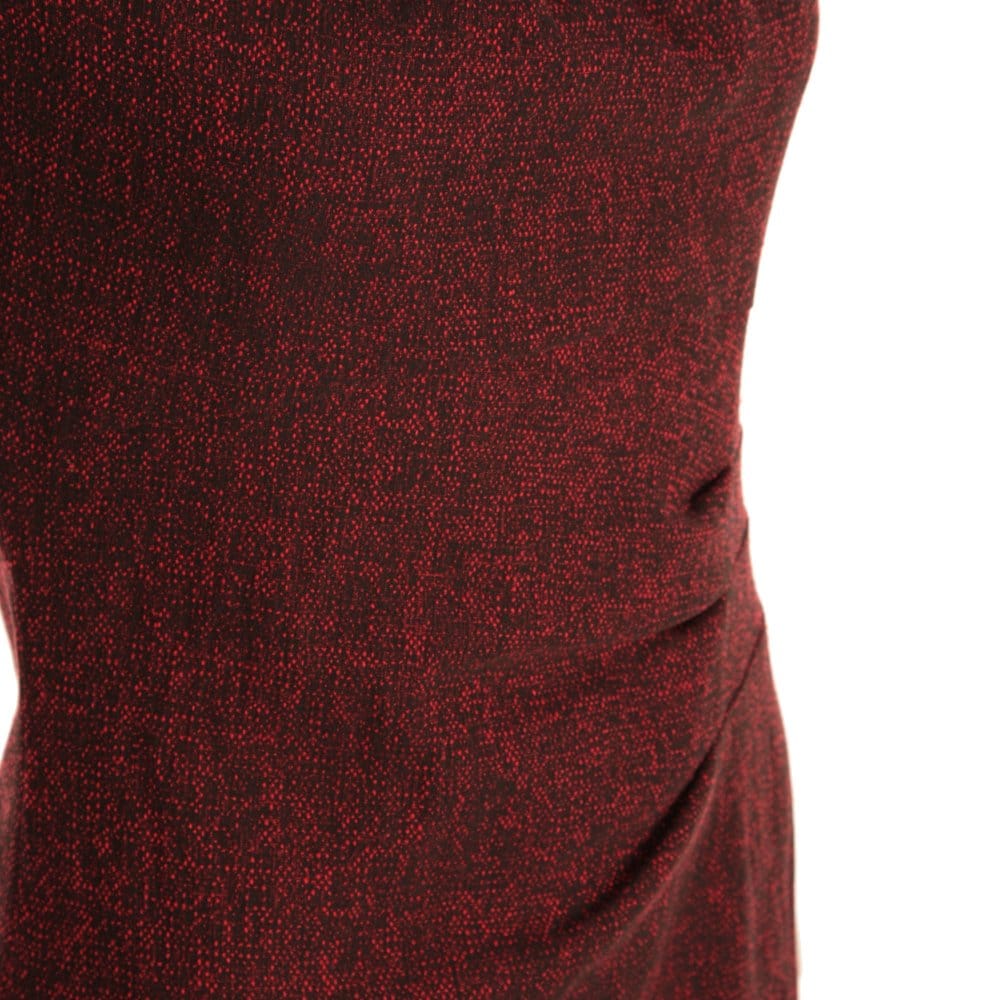 Apanage Dress With Pleated Side Seam Red/Black - Image 5