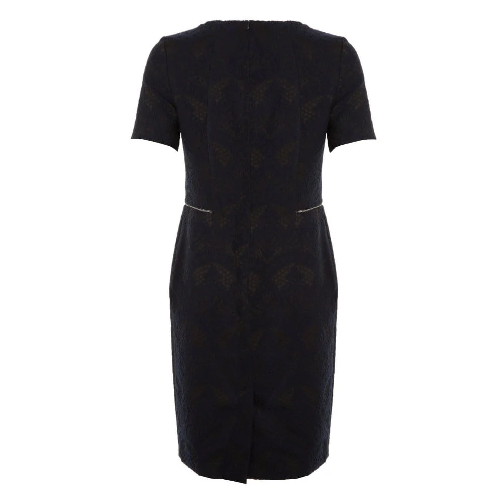 Apanage Lace Dress With Zip Navy - Image 4