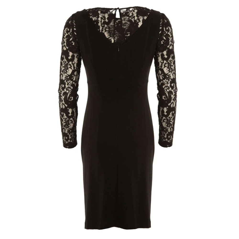 Apanage Lace Top Effect Dress Black - Image 4