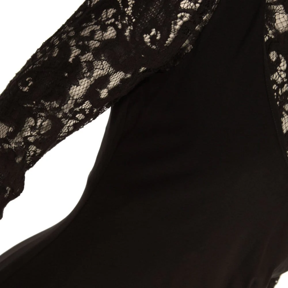 Apanage Lace Top Effect Dress Black - Image 5