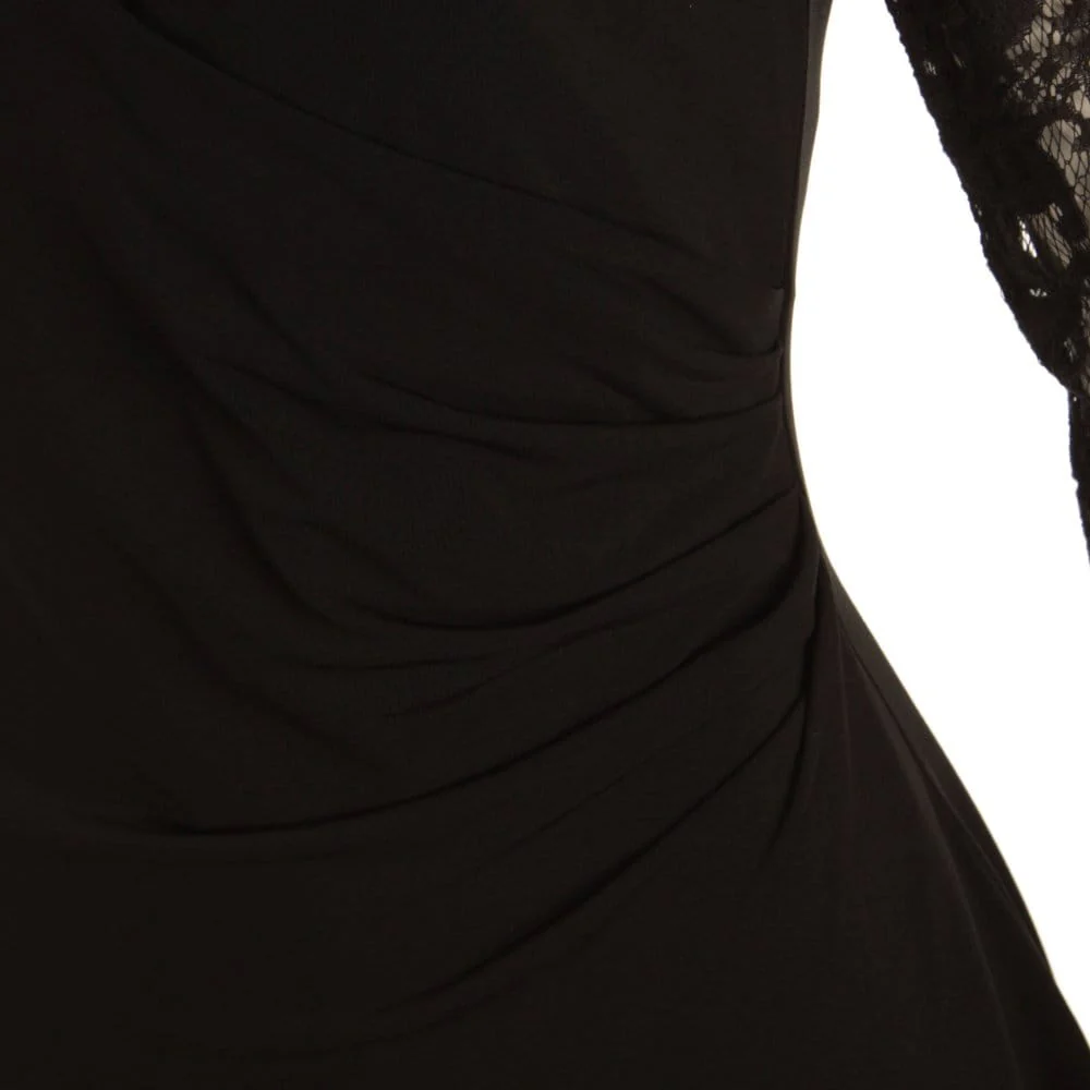 Apanage Lace Top Effect Dress Black - Image 6