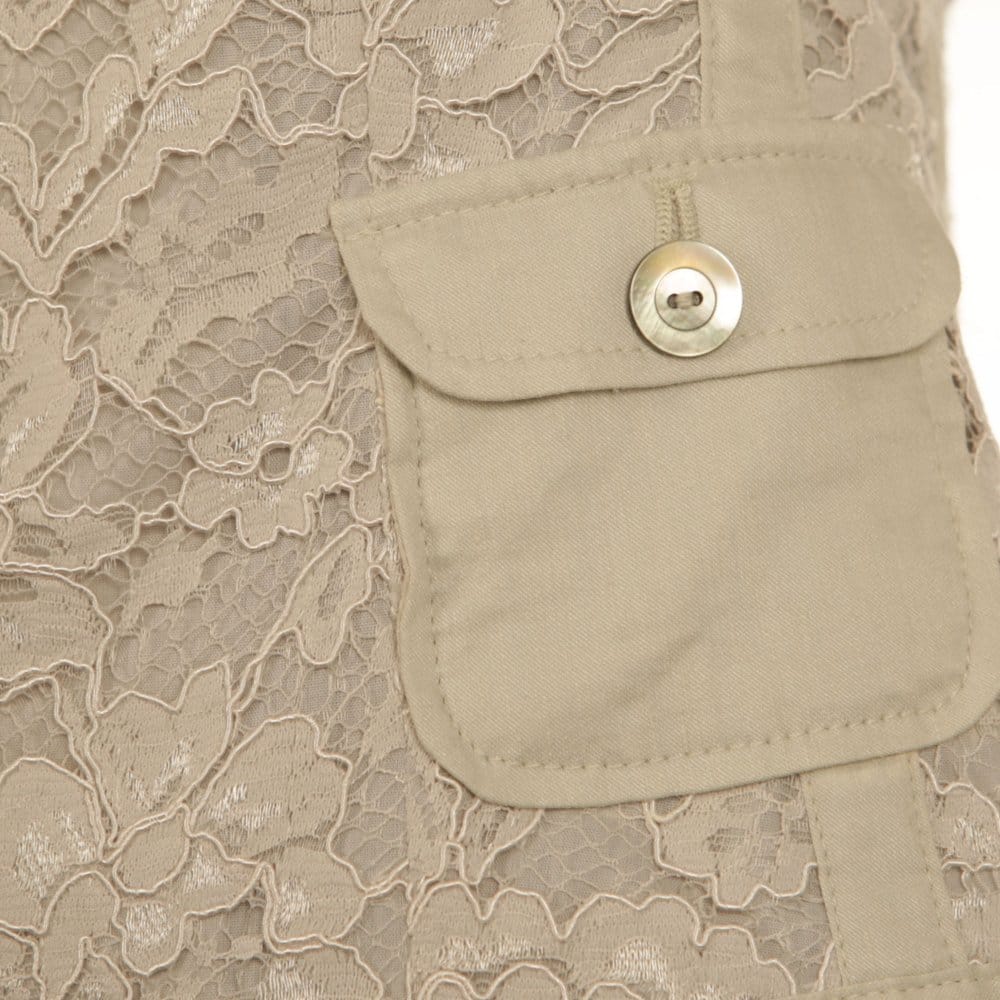 Apanage Seamed Lace Jacket Putty - Image 3