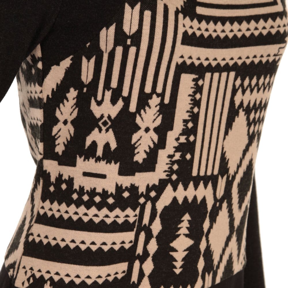 Ariana Leather Print Tunic Black & Camel - Image 5