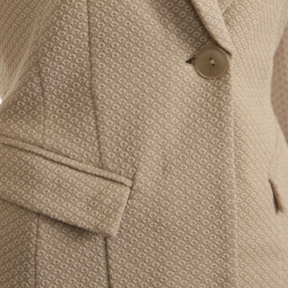 Armani Collezioni Textured Circle Print Jacket Off White - Image 3