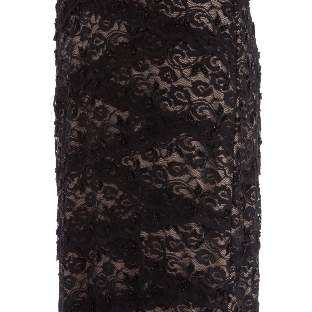 Bernshaw Eliza Long Lace Dress Black - Image 4