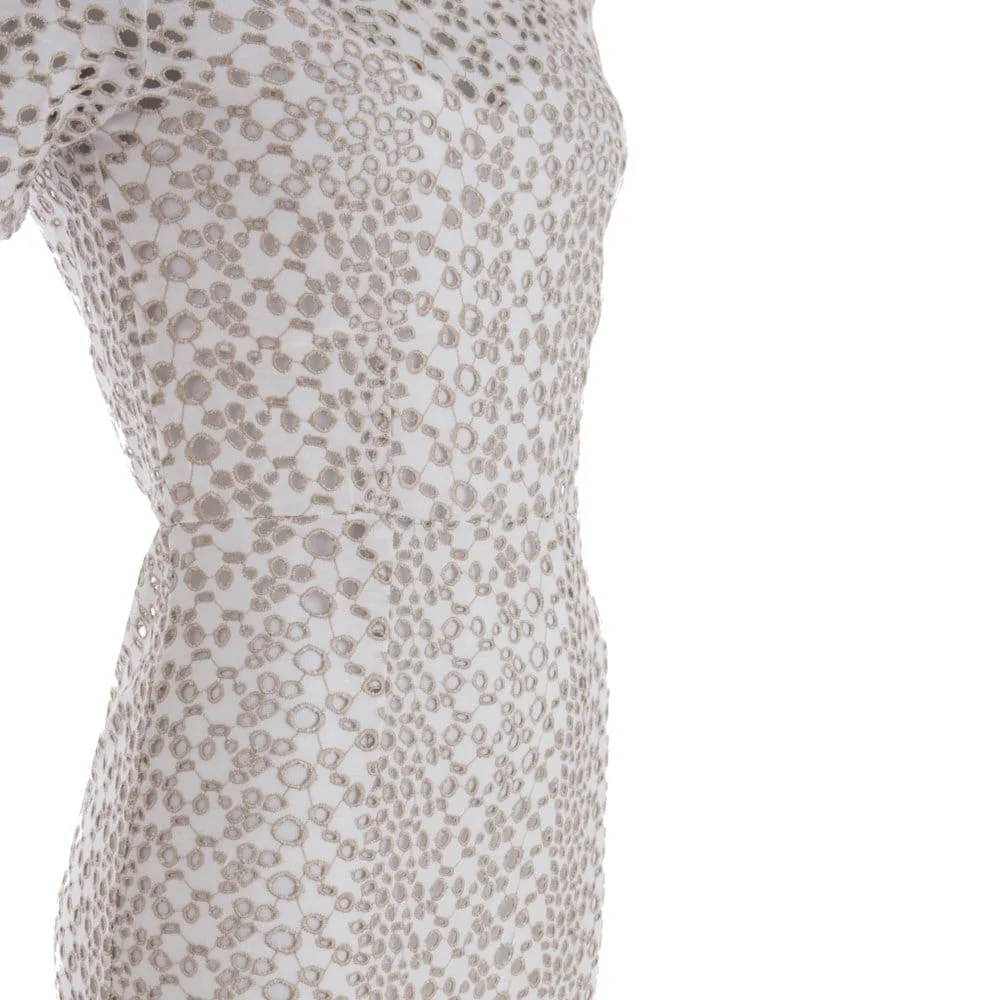 Body Frock Embroidered Cut-Out Circle Dress Cream/Beige - Image 3