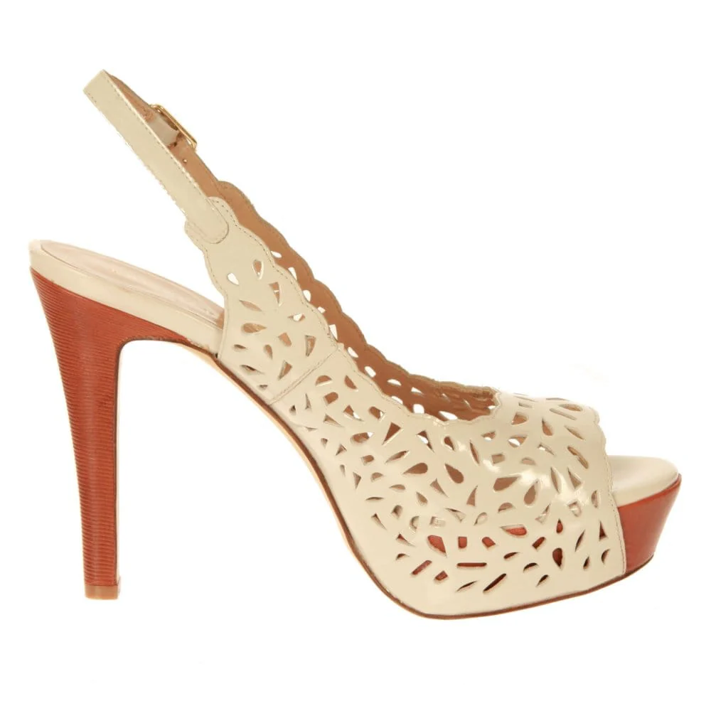 Bruno Premi Sling Back Heel With Peep Toe Latte - Image 3