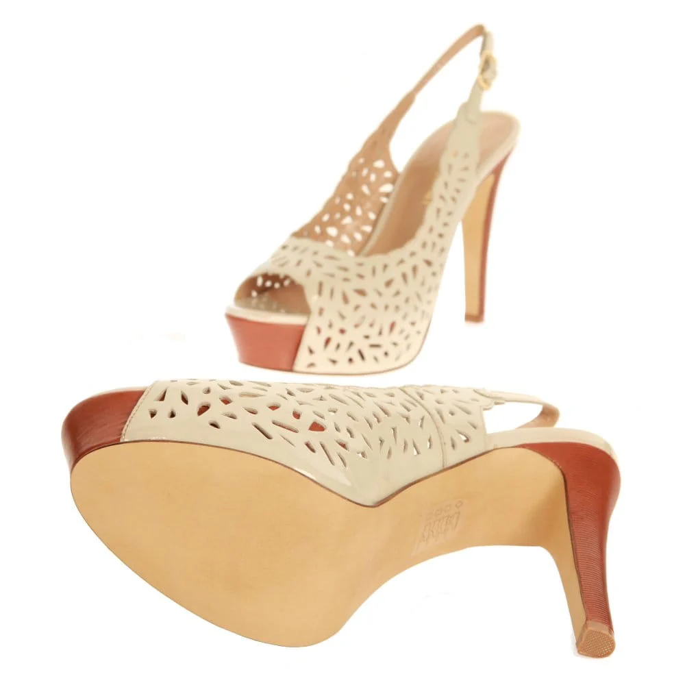 Bruno Premi Sling Back Heel With Peep Toe Latte - Image 4