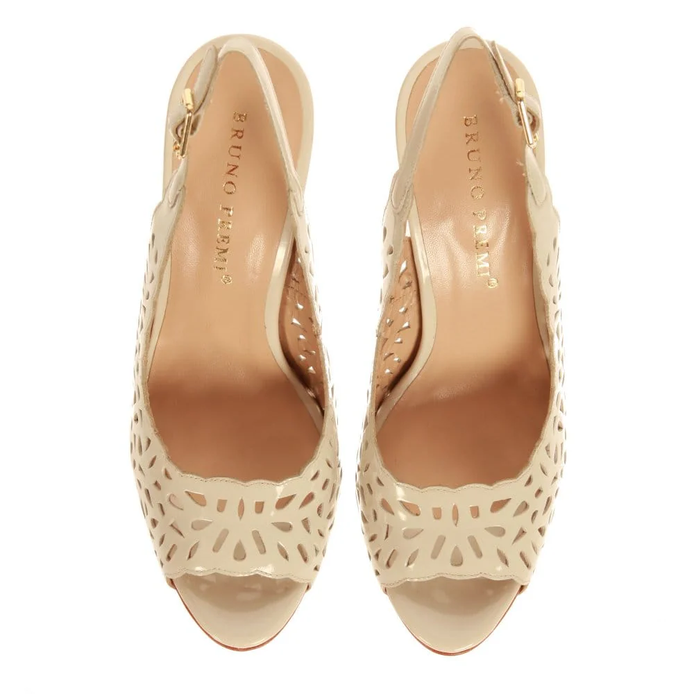 Bruno Premi Sling Back Heel With Peep Toe Latte - Image 5