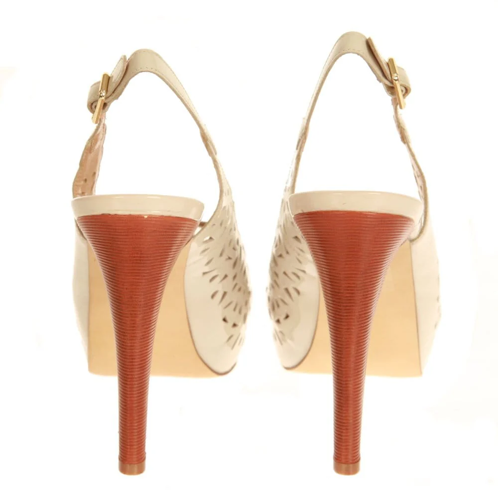 Bruno Premi Sling Back Heel With Peep Toe Latte - Image 6