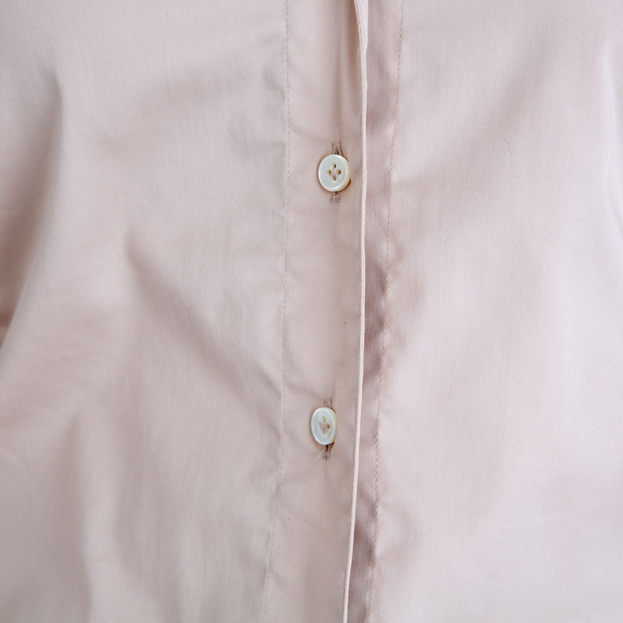 Caliban Camiceria Fitted Sateen Shirt Beige - Image 4