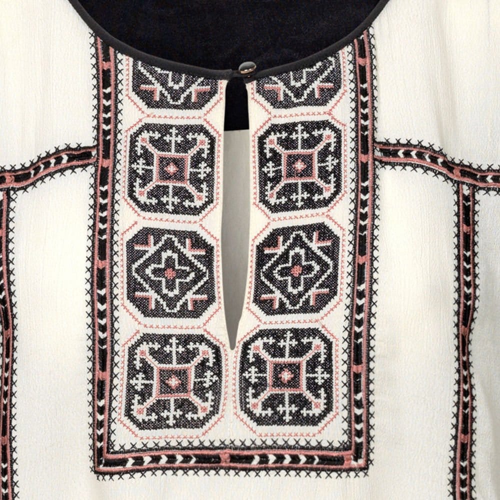 Day Birgir Et Mikkelsen Aztec Cap Sleeve Blouse Cream - Image 5