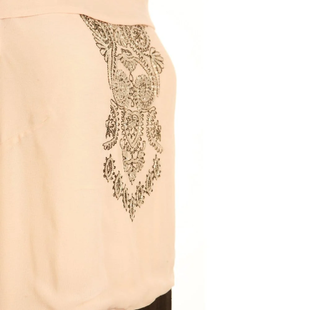 Day Birgir Et Mikkelsen Sleeveless Silk Embroidered Dress Nude/Black - Image 7