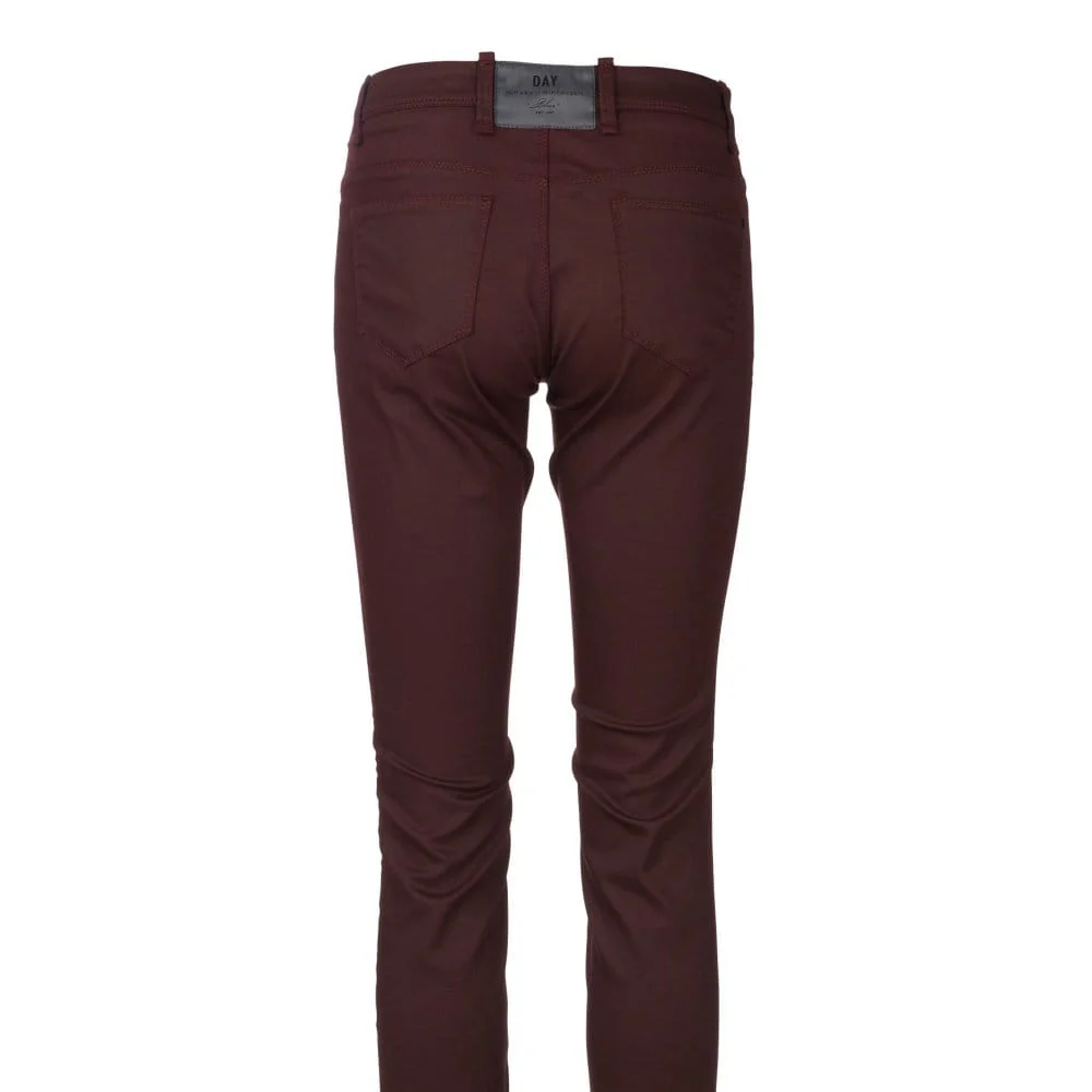 Day Birgir Et Mikkelsen Waxed Jeans Burgundy - Image 4