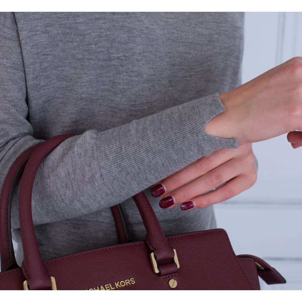 FFC Roll Neck Jumper With Ribbed Hem Grey - Image 3