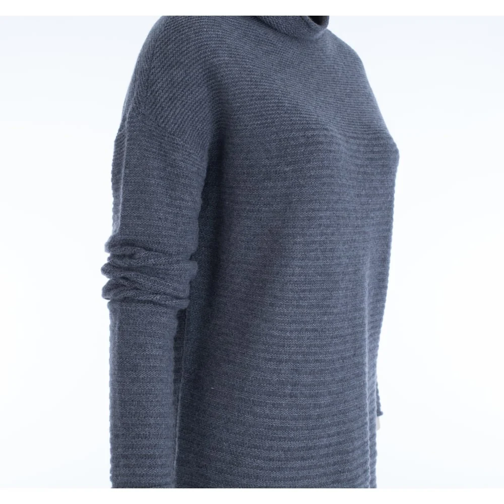 FFC Roll Neck Jumper With Ribbed Hem Grey - Image 5