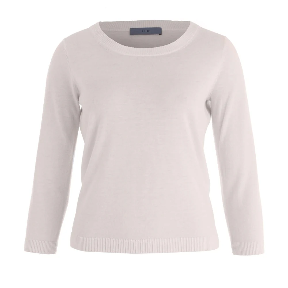 FFC Round Neck Short Bodied Jumper Beige - Image 3