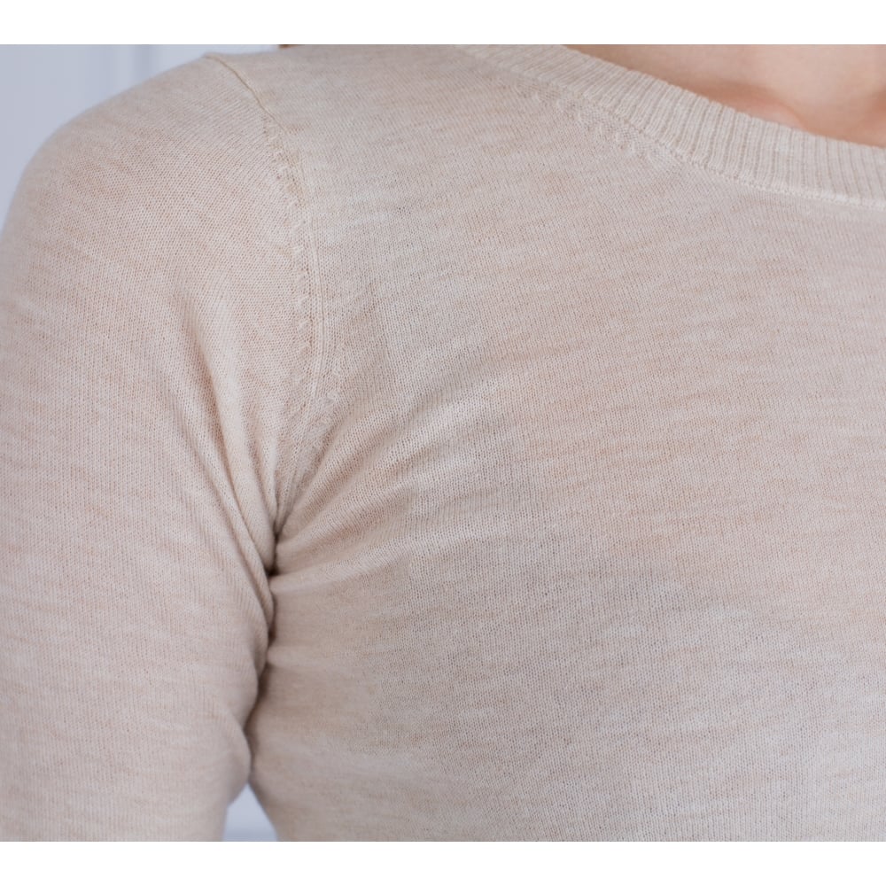 FFC Round Neck Short Bodied Jumper Beige - Image 6