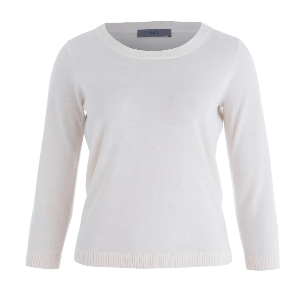 FFC Round Neck Short Bodied Jumper Champagne - Image 3