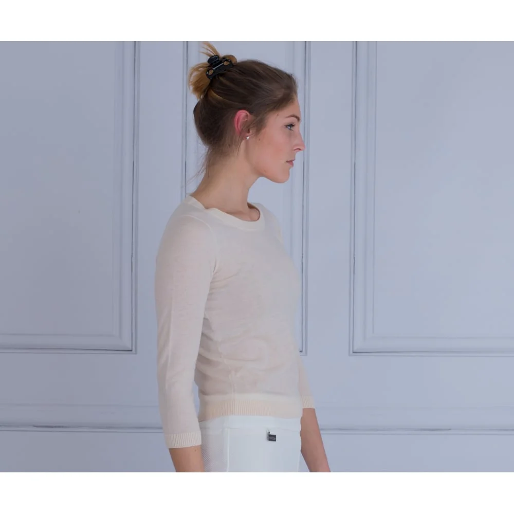 FFC Round Neck Short Bodied Jumper Champagne - Image 4