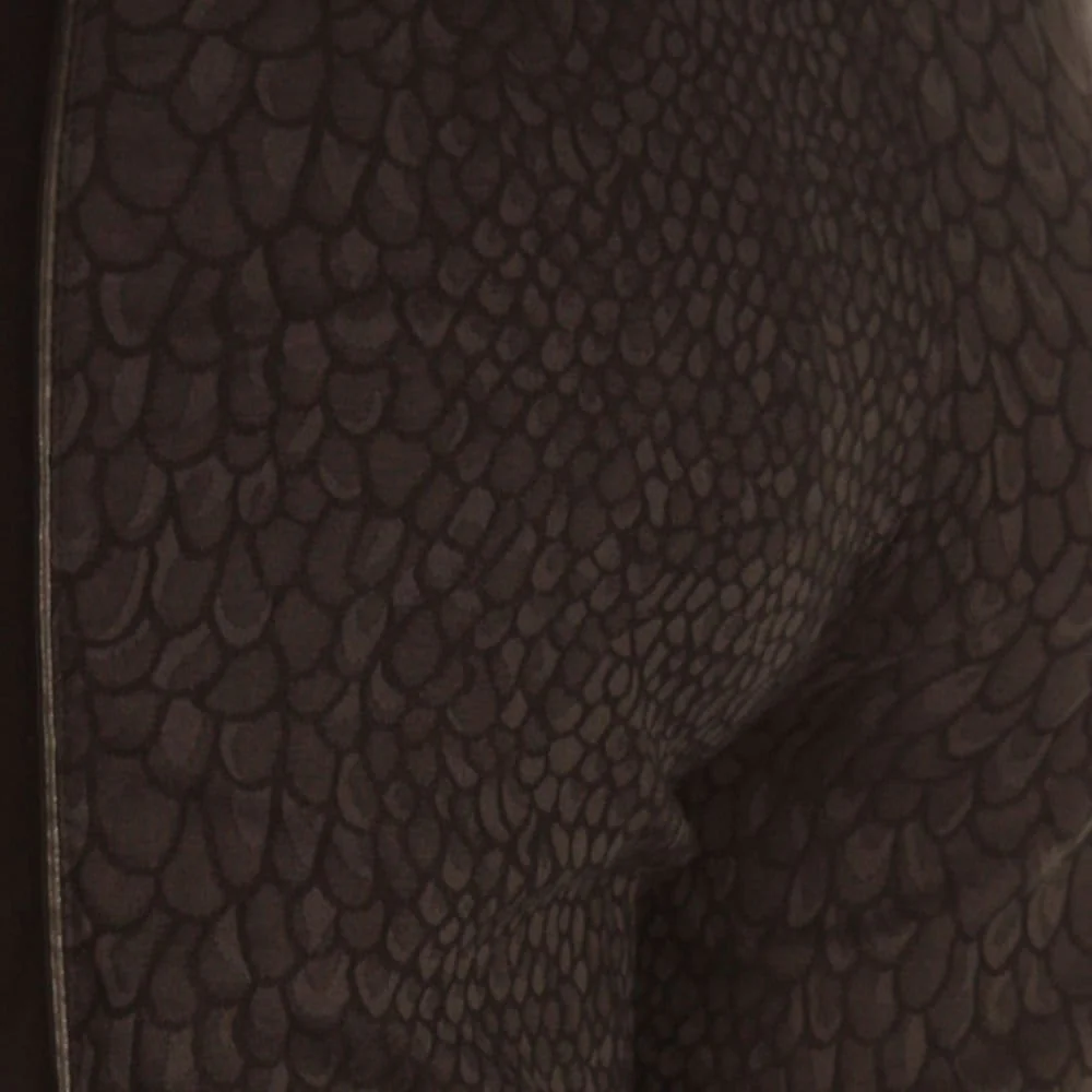 Lisette Scale Print Narrow Pant With Side Pipe Black - Image 7