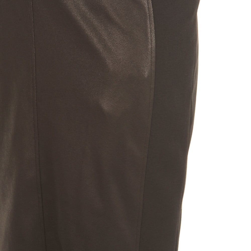 Luisa Cerano Leather And Jersey Skirt Black - Image 4