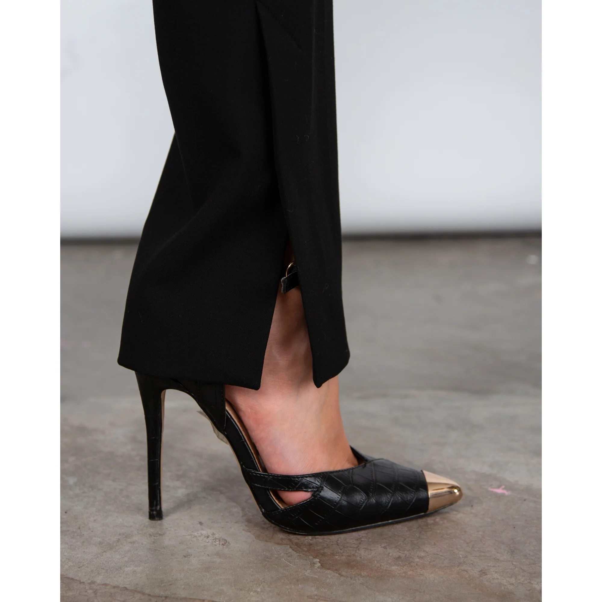 Marc Cain Fendou Split Ankle Boot Cut Trouser Black - Image 4