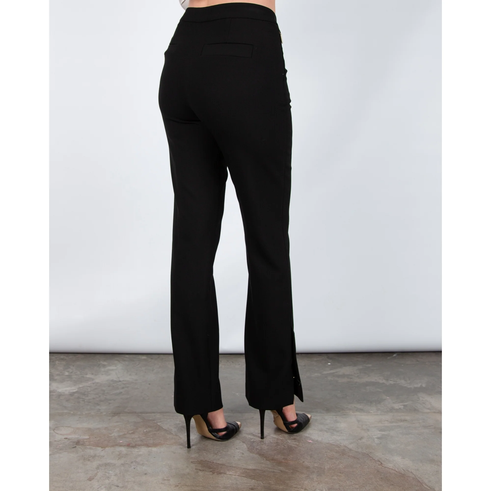 Marc Cain Fendou Split Ankle Boot Cut Trouser Black - Image 5