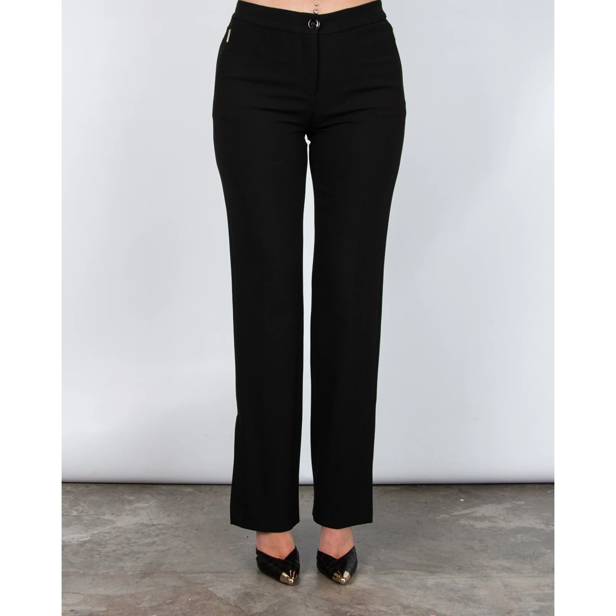 Marc Cain Fendou Split Ankle Boot Cut Trouser Black - Image 6