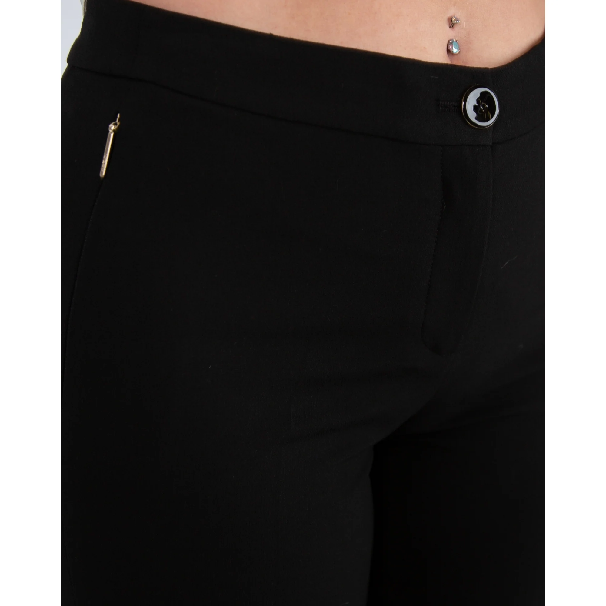 Marc Cain Fendou Split Ankle Boot Cut Trouser Black - Image 7