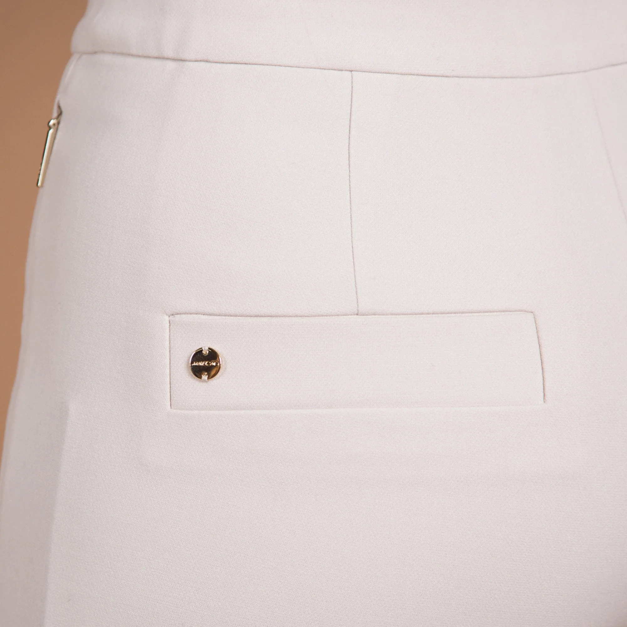 Marc Cain Smart Wide Leg Tailored Trouser Ivory - Image 3