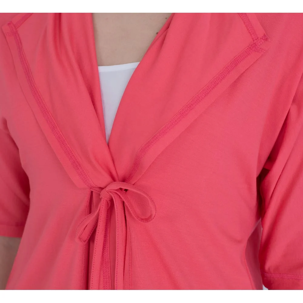 Masai Ili Half Sleeve Tie Front Cardigan Cherry - Image 3