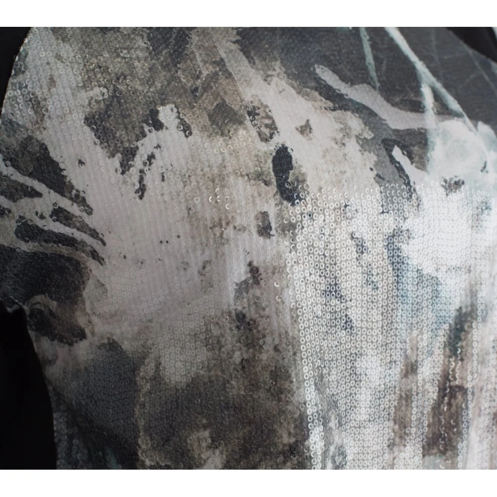 Mee&Thee Lake Louise Sequin Print Sweatshirt Black - Image 5