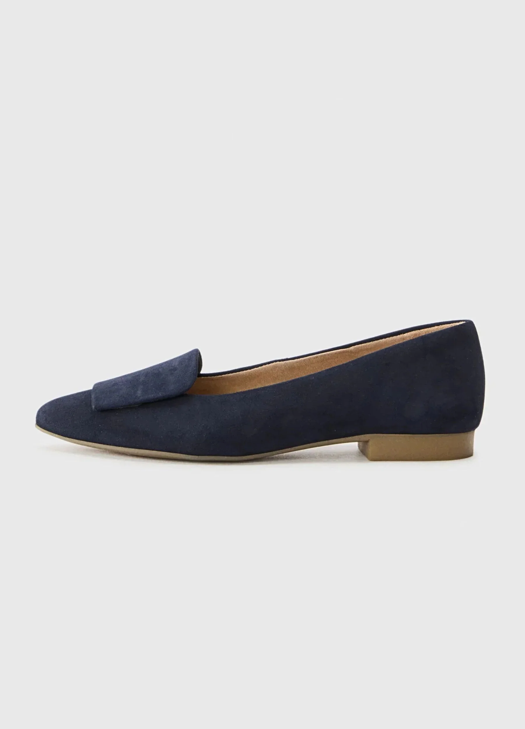 Paul Green Super Soft Suede Ballerina Pumps Blue - Image 3