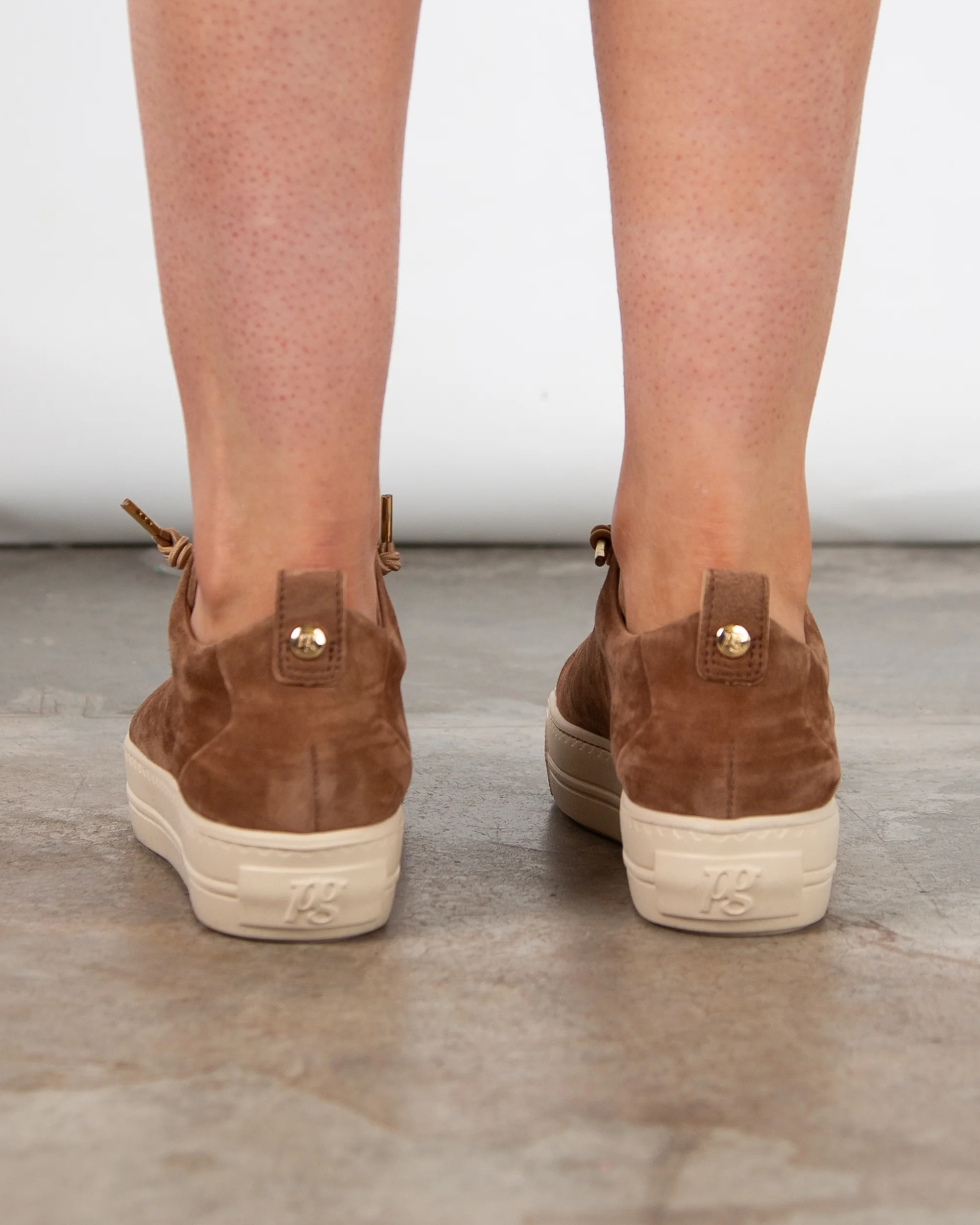 Paul Green Nubuck Suede Pull On Sneakers Camel - Image 6