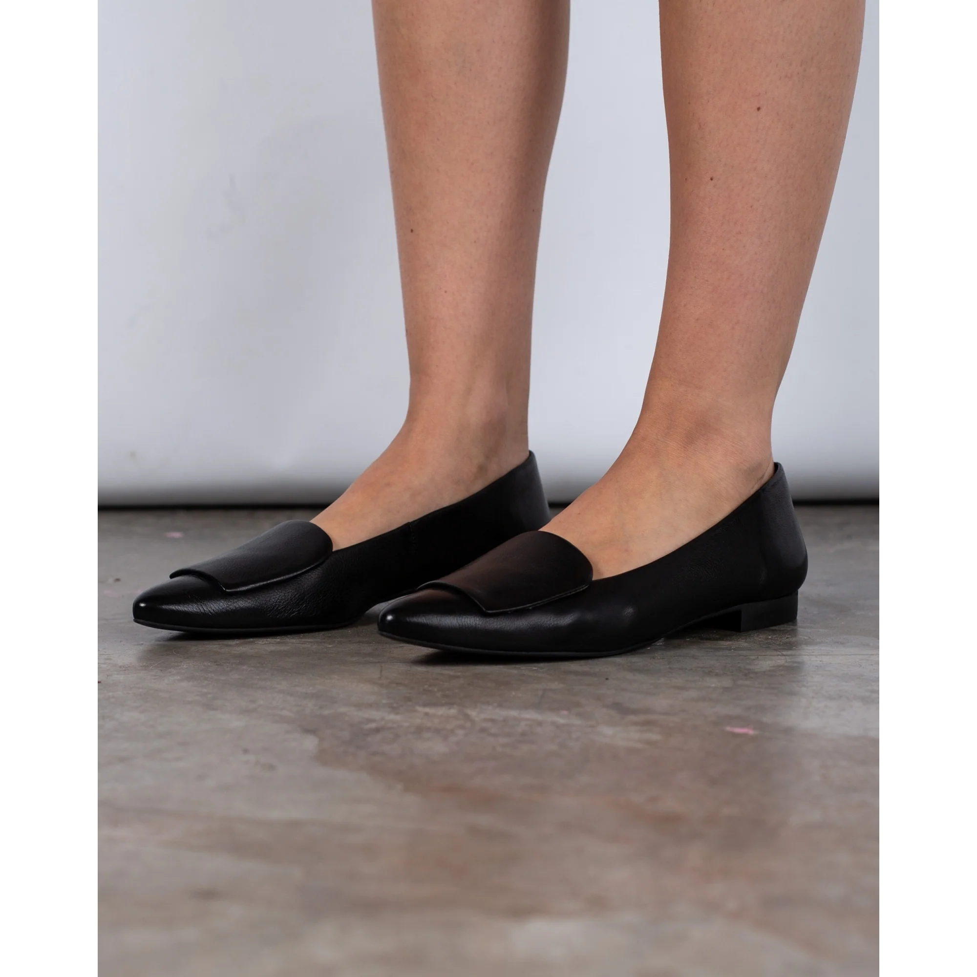 Paul Green Super Soft Leather Ballerina Pumps Black - Image 3