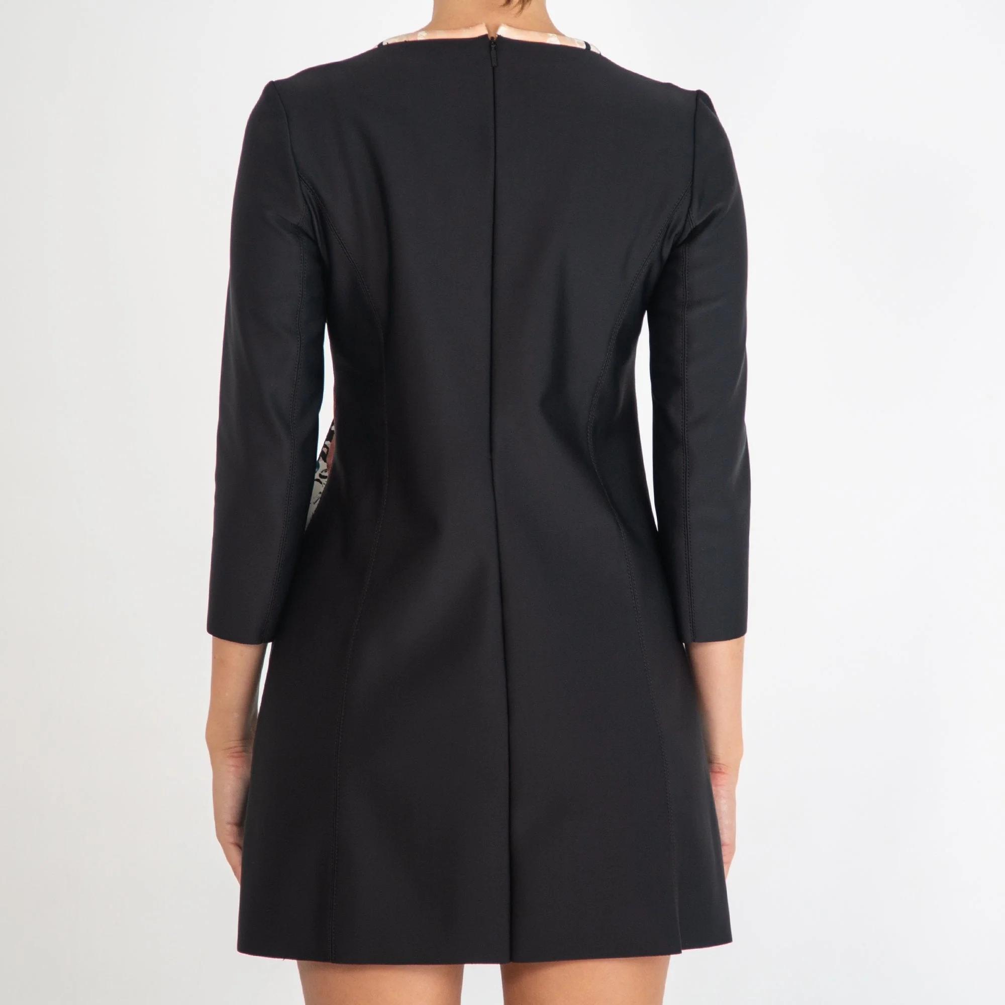 Pinko Printed Front Dress Black/Multi - Image 4