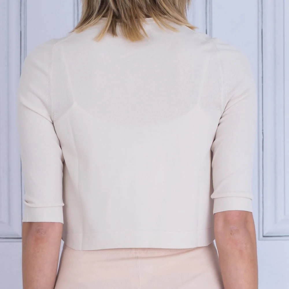 Riani Fine 2 Button Cardigan Beige - Image 4