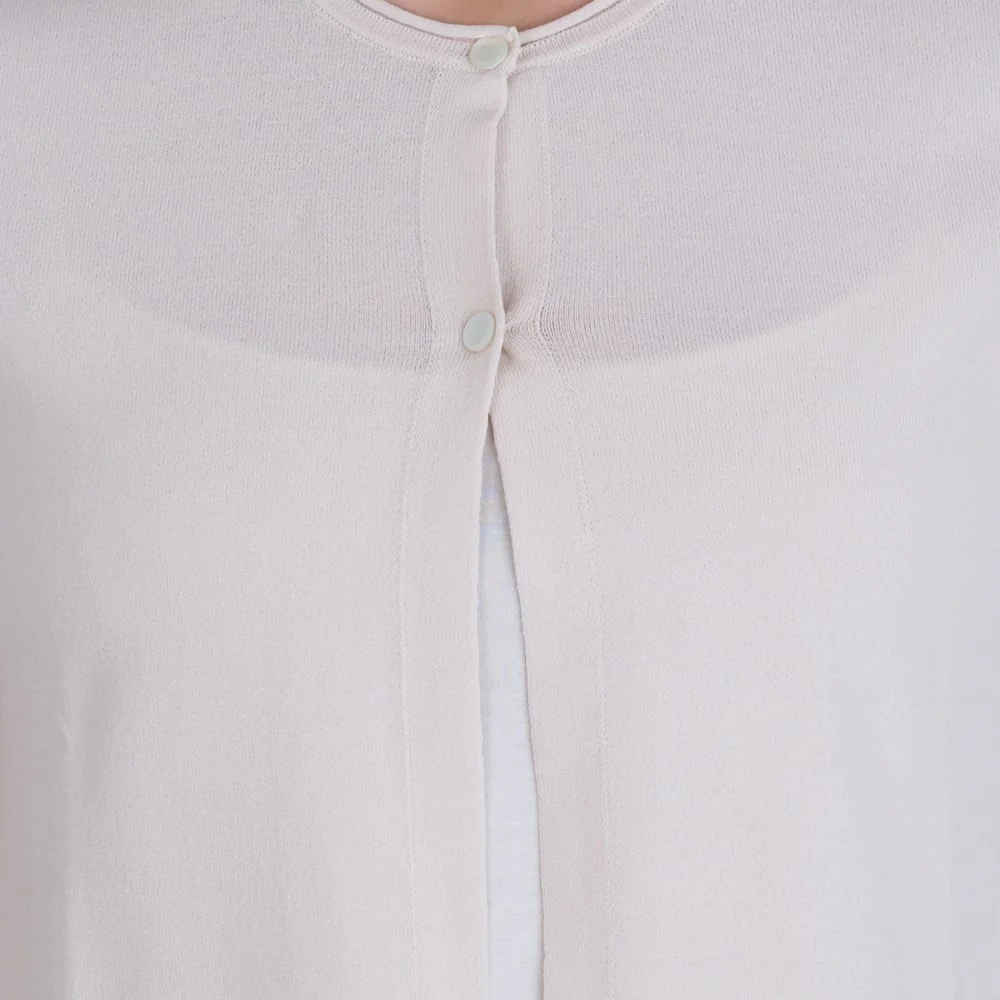 Riani Fine 2 Button Cardigan Beige - Image 5