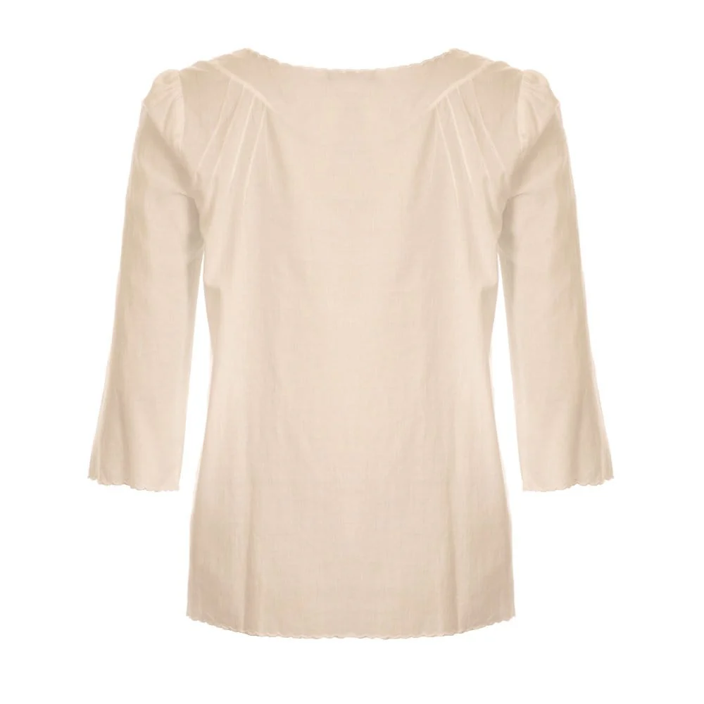 SET Embellished 3/4 Sleeve Blouse White - Image 4