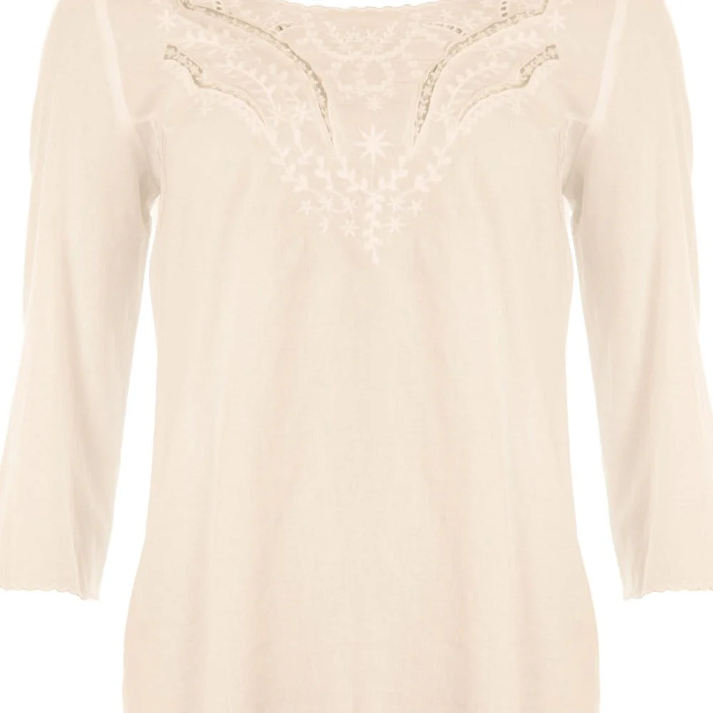 SET Embellished 3/4 Sleeve Blouse White - Image 5