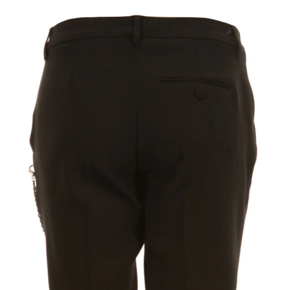 SET Full Length Ankle Zip Trousers With Chain Detail Black - Image 6