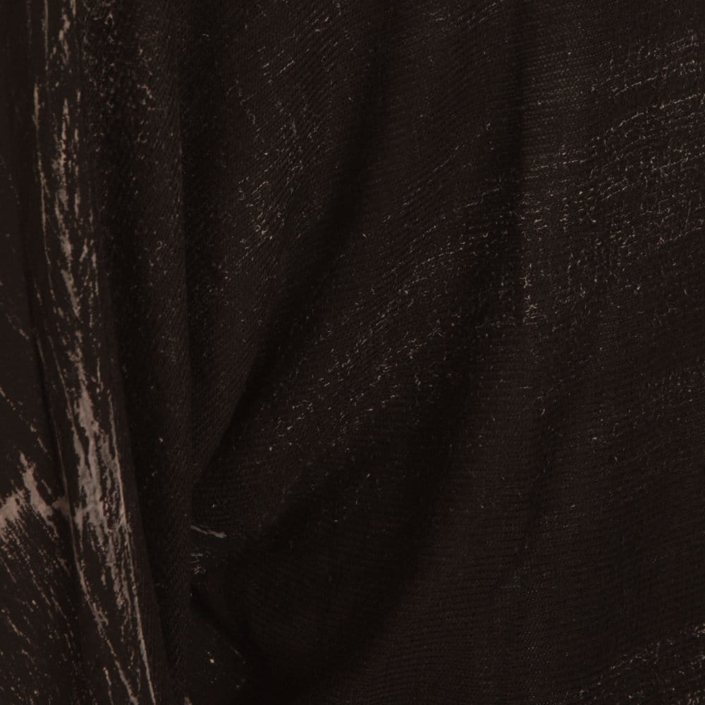 Tina & Jo Round Neck Scratch Print Top With Knitted Front Black - Image 4