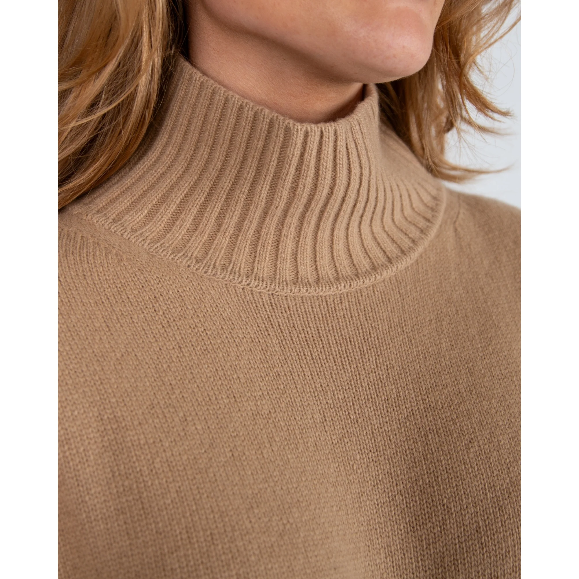 Weekend By Maxmara Borgia Turtle Neck Loose Bodied Knit Wool Jumper Camel 005 - Image 4