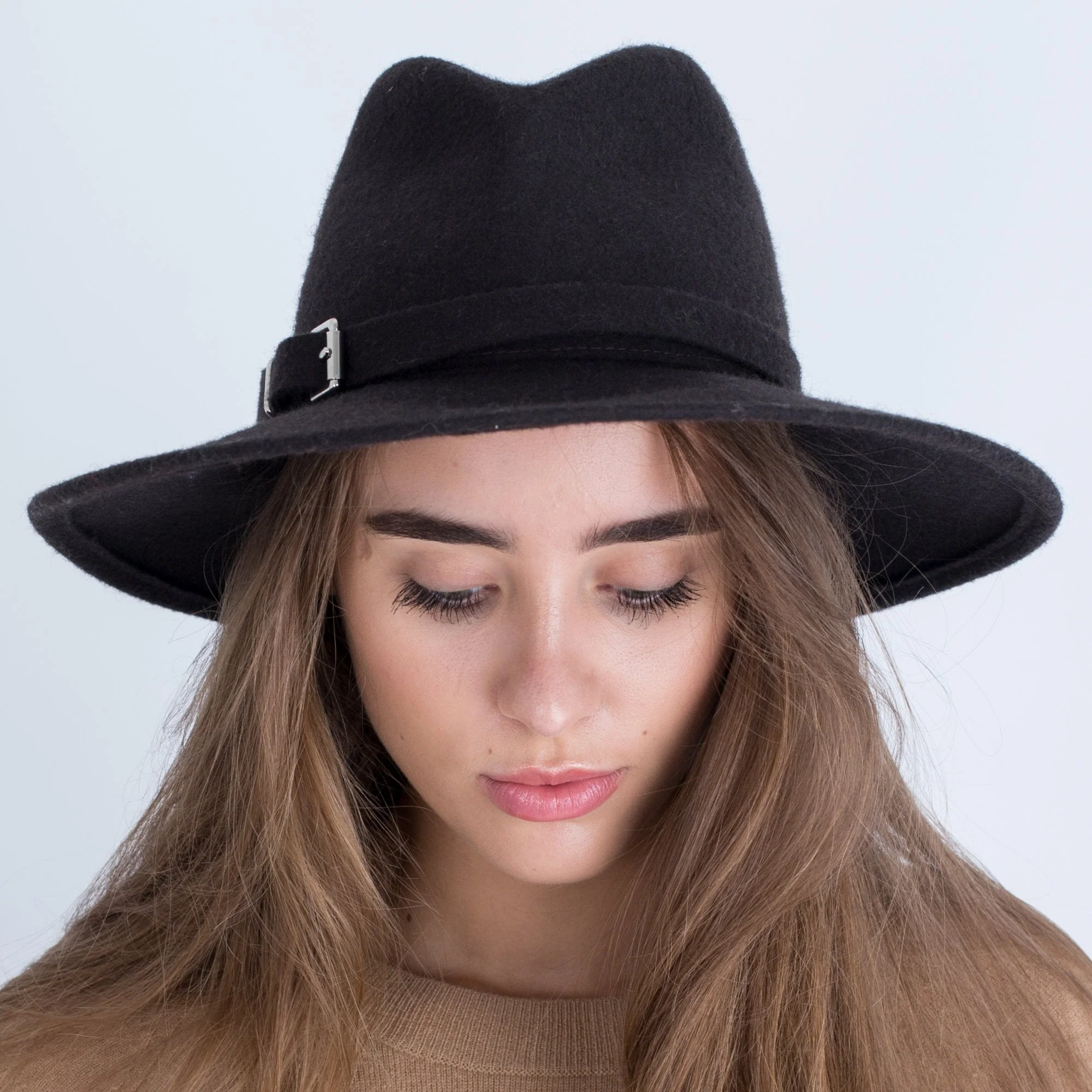 Whiteley Fischer Trilby Hat With Buckle Brown - Image 3